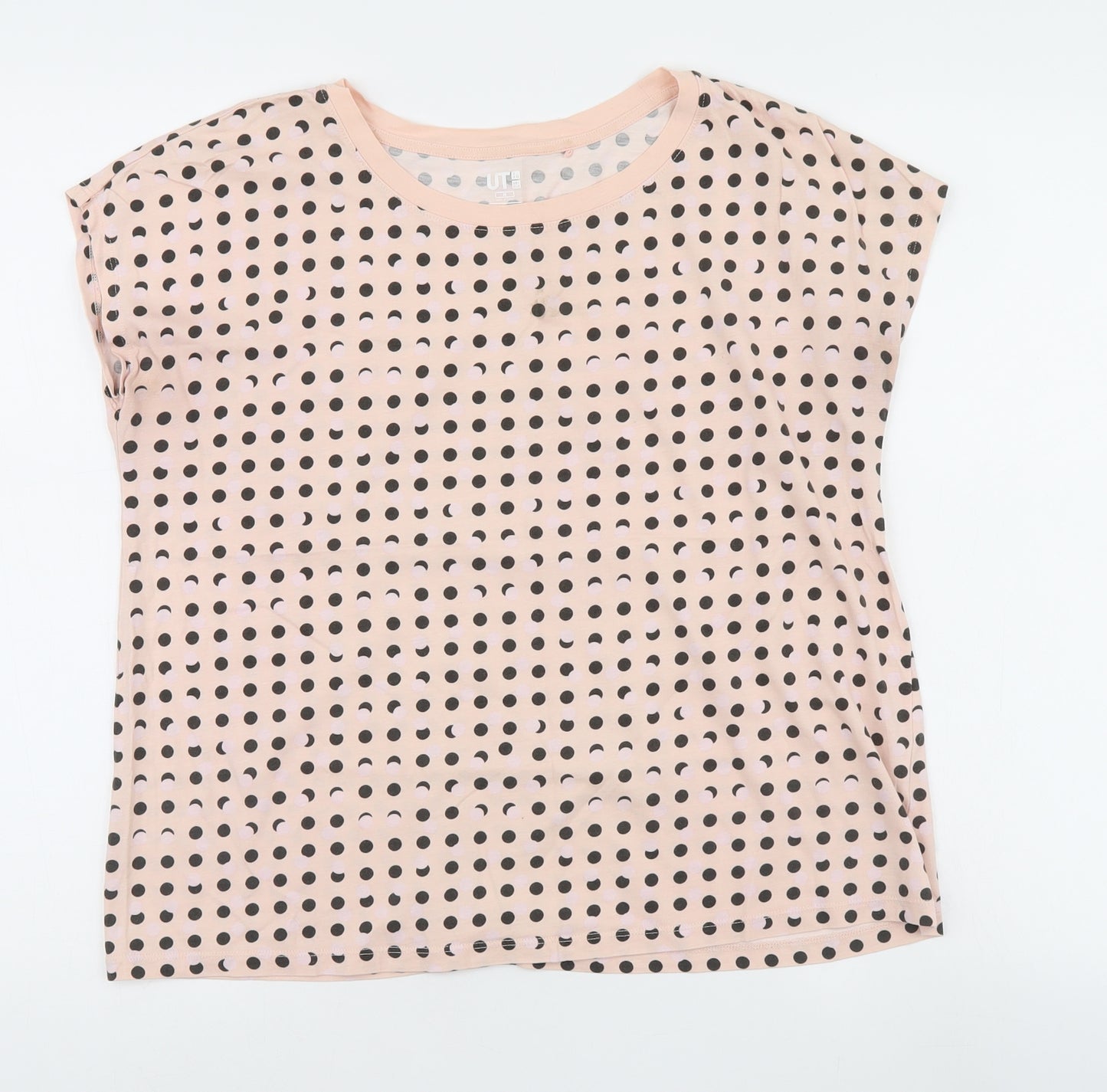 Uniqlo Womens Pink Polka Dot  Basic T-Shirt Size M
