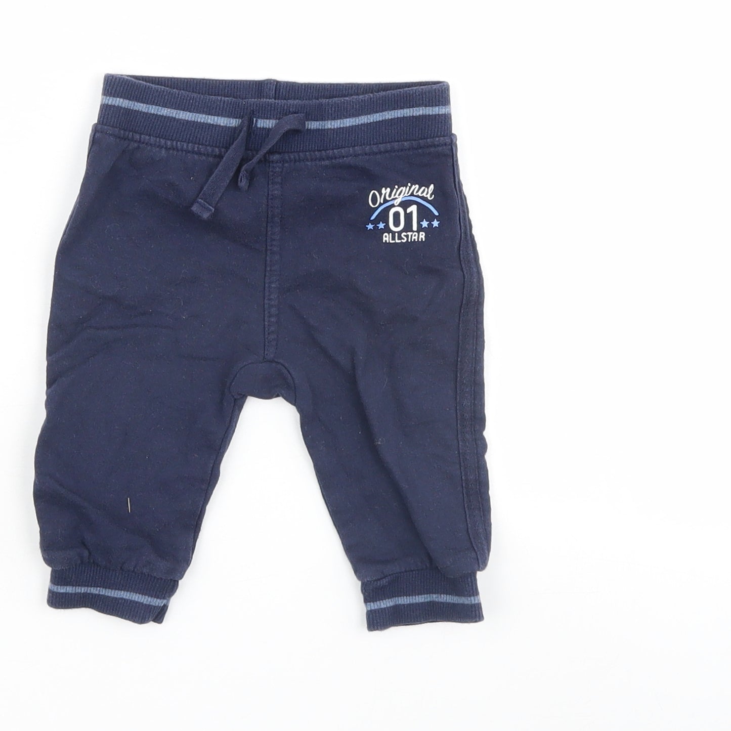 George Boys Blue   Jogger Trousers Size 3-6 Months