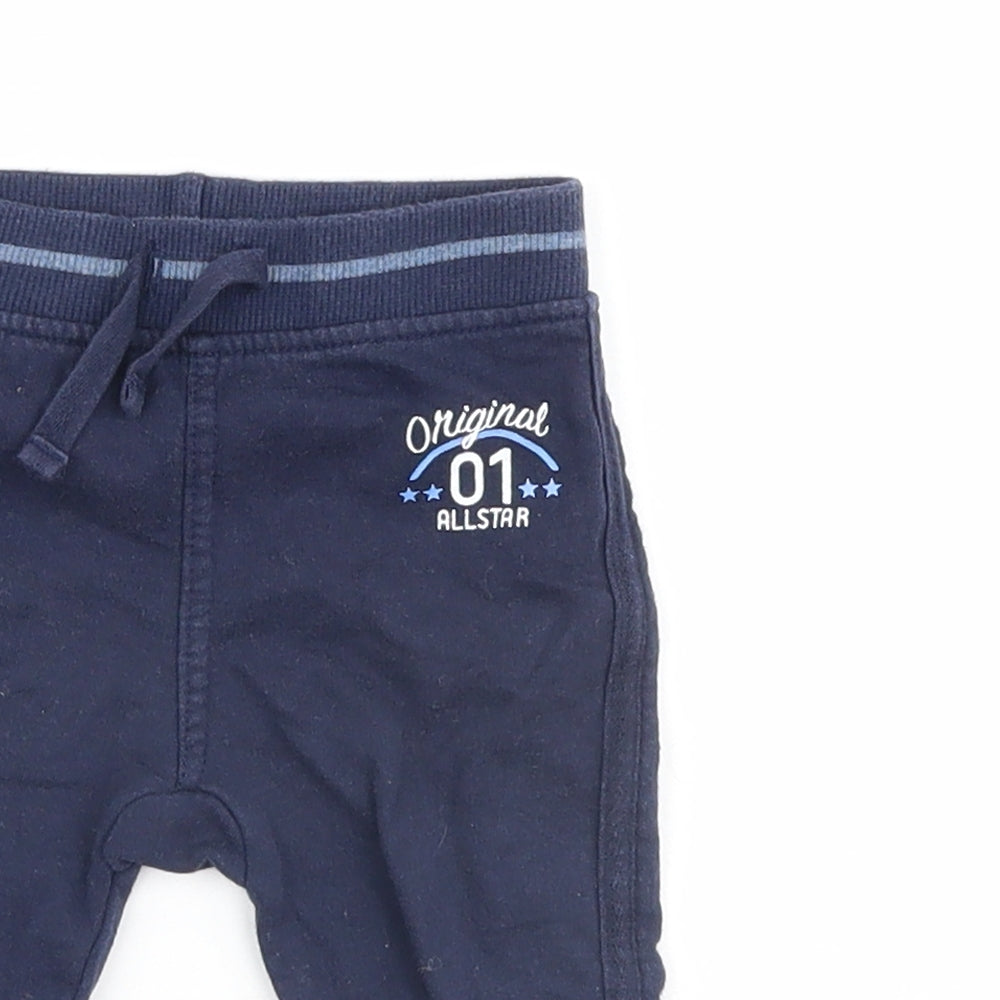 George Boys Blue   Jogger Trousers Size 3-6 Months