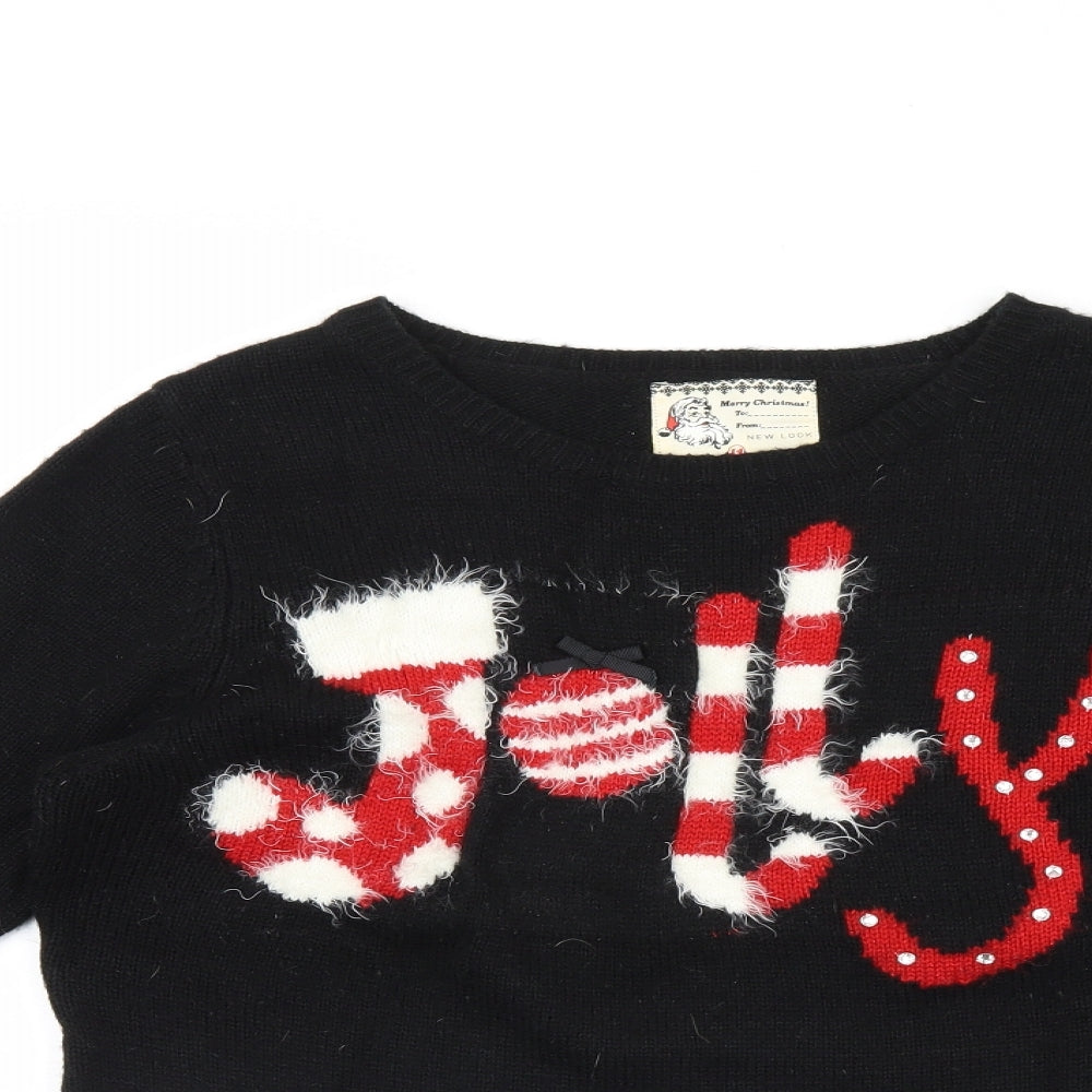 New Look Womens Black   Pullover Jumper Size 14