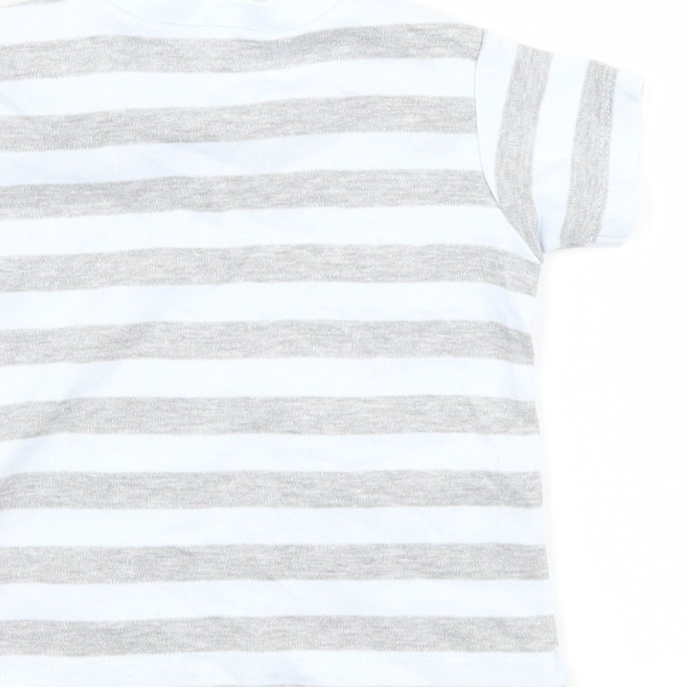 pep & co Boys Ivory Striped  Basic T-Shirt Size 36 Months