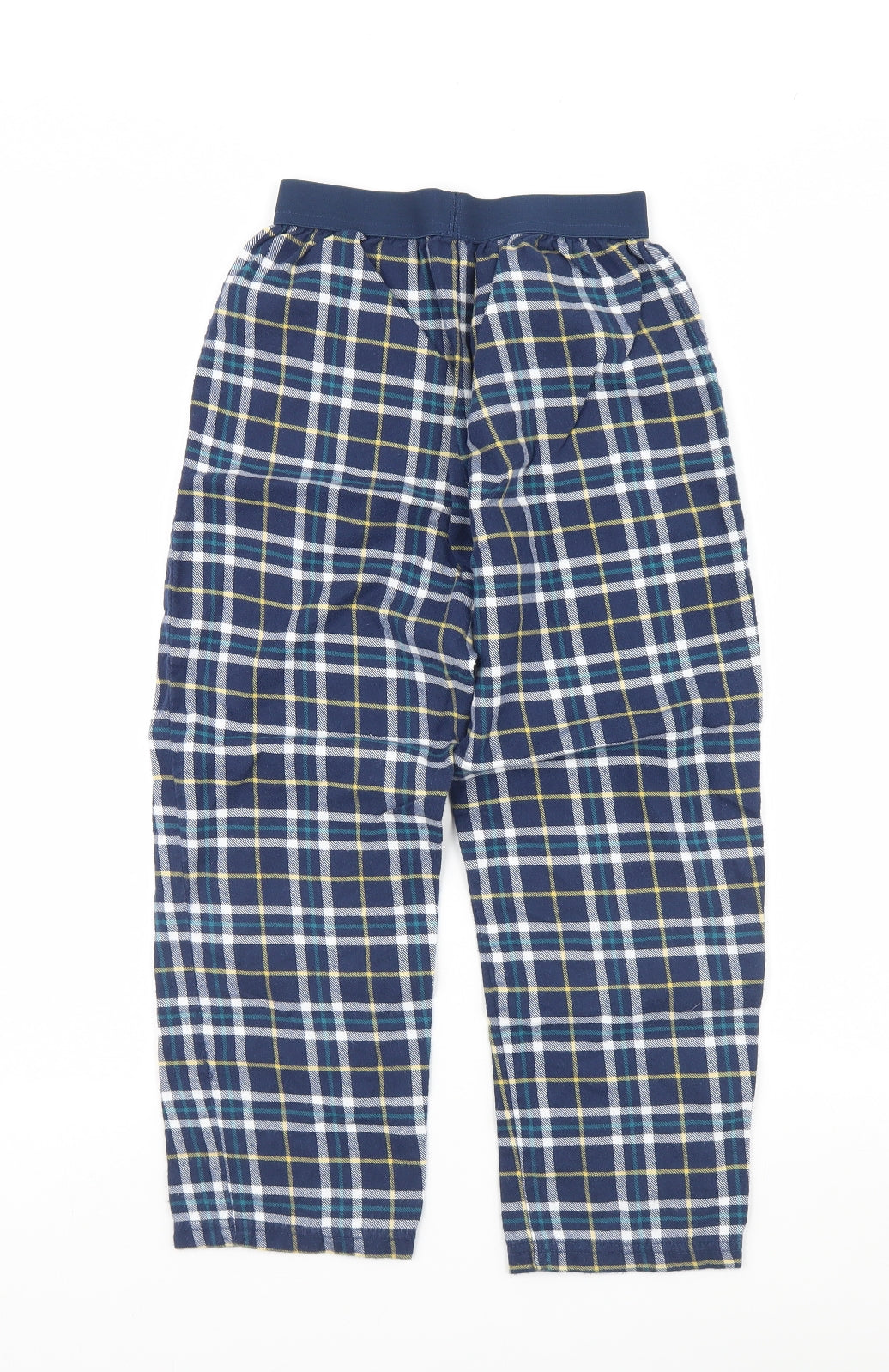 Marks and Spencer Boys Blue Check   Pyjama Pants Size 8-9 Years