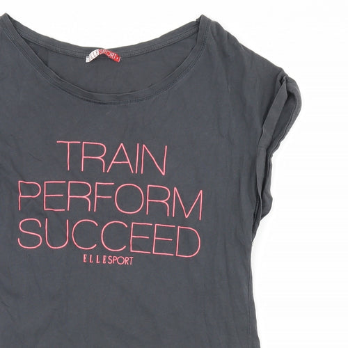 Elle Sport Womens Grey   Basic T-Shirt Size 10