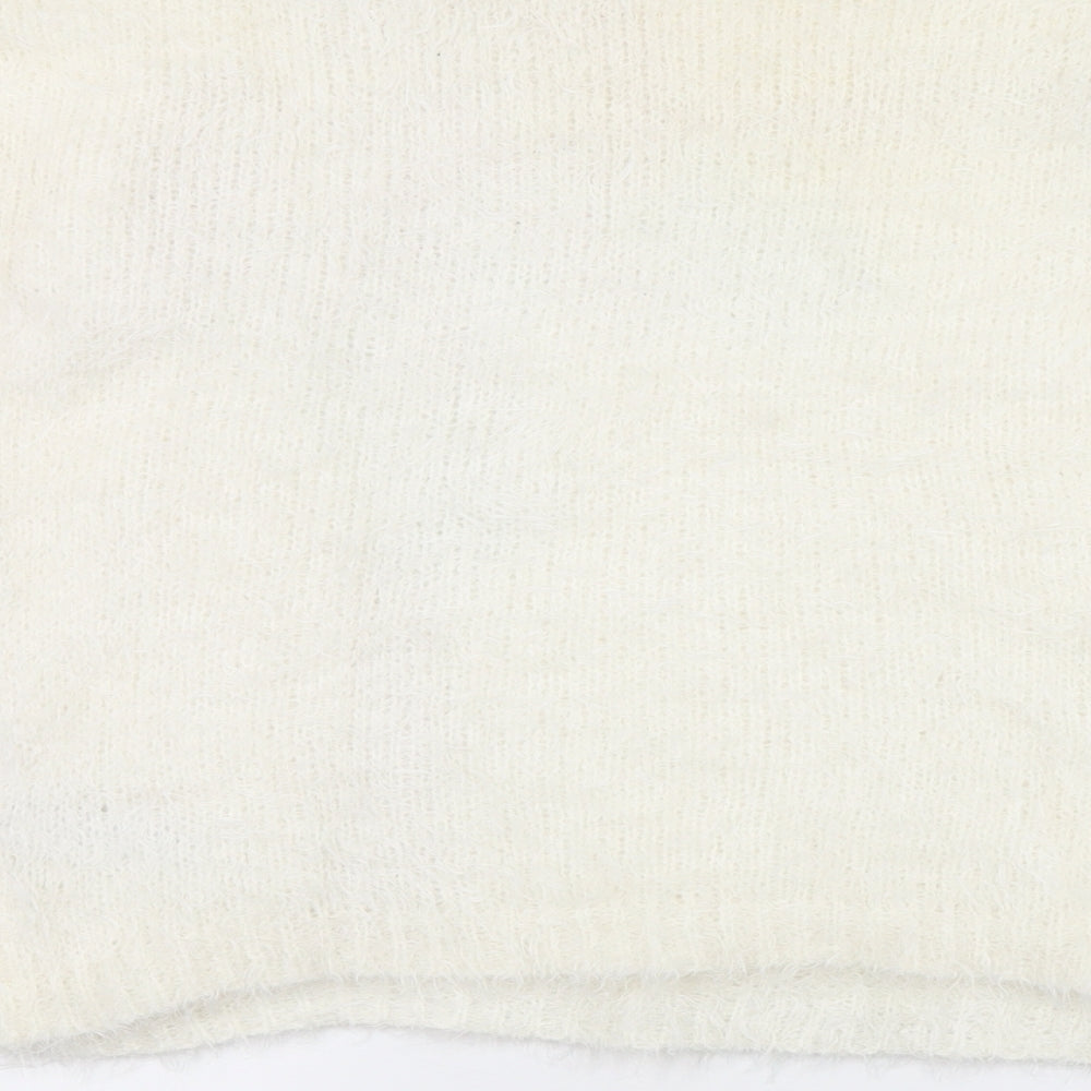 New Look Womens White   Pullover Jumper Size 14  - Christmas jumper