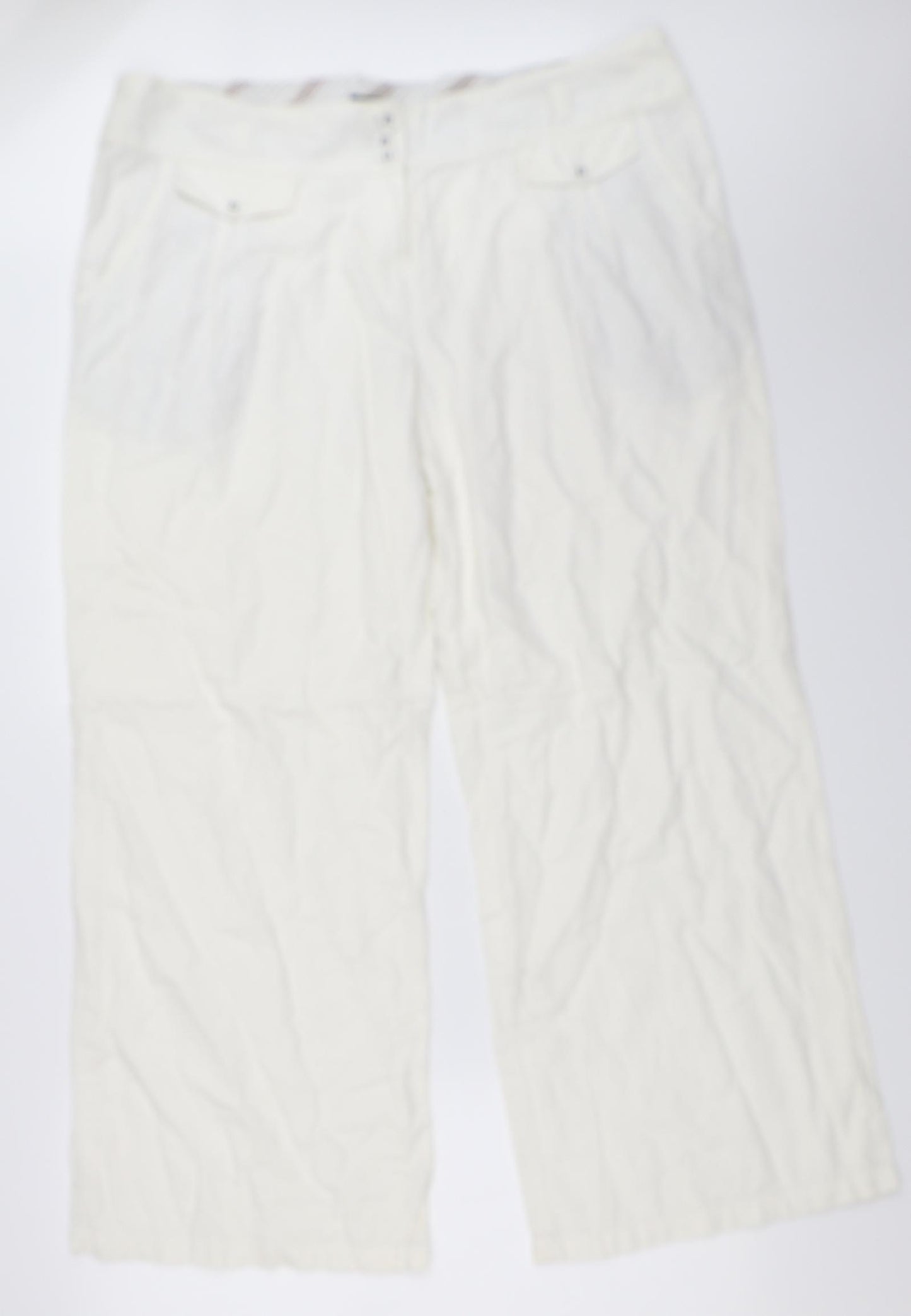 NEXT Womens White   Trousers  Size 16 L29 in