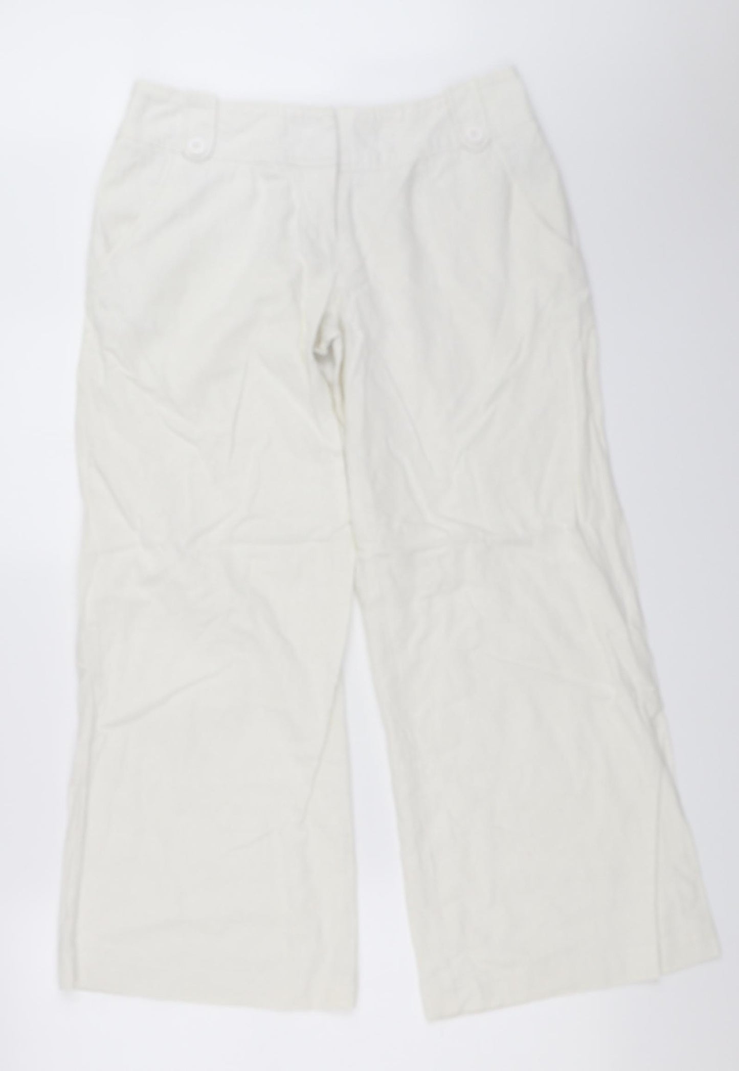 Papaya Womens White   Trousers  Size 12 L27 in