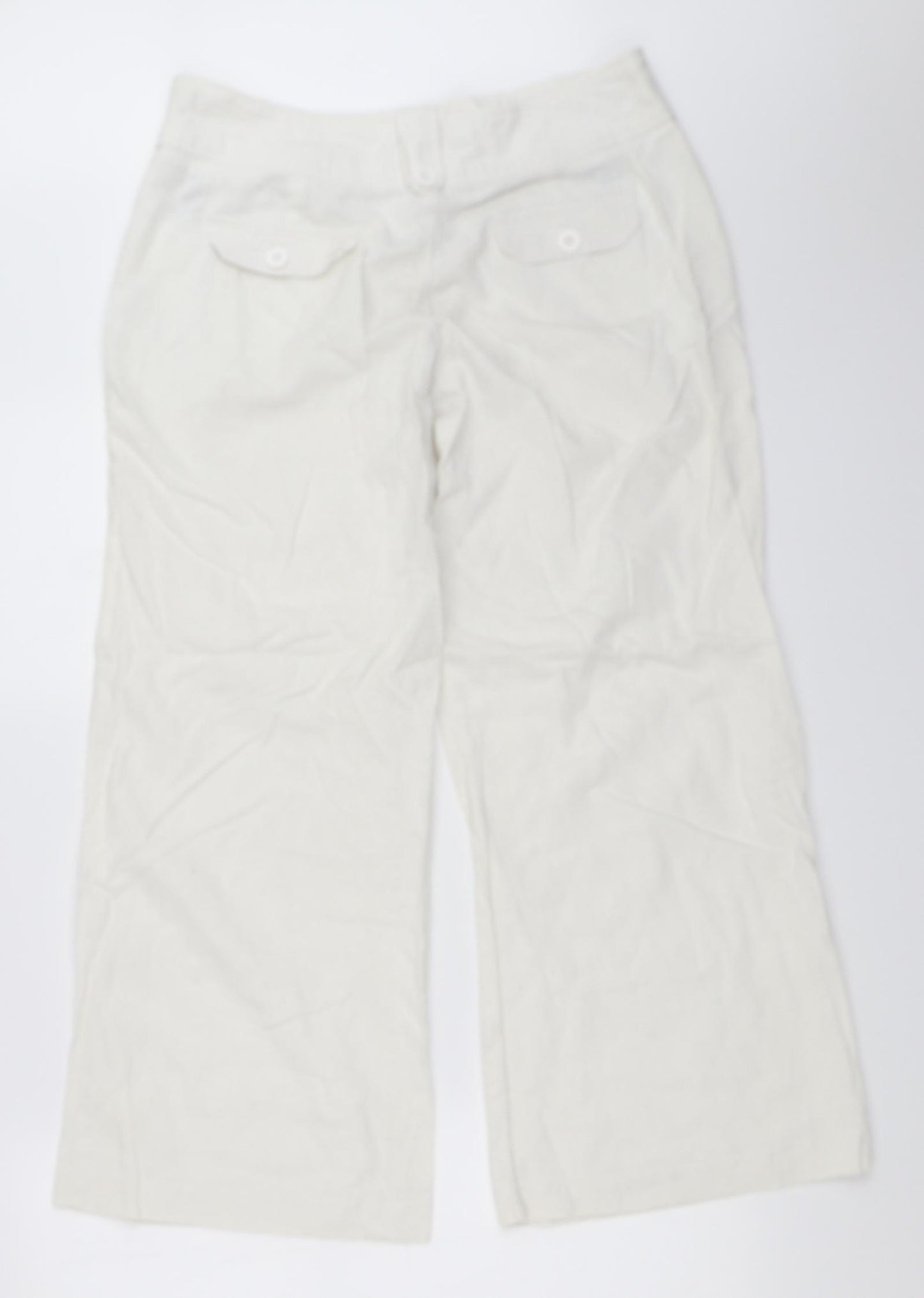 Papaya Womens White   Trousers  Size 12 L27 in