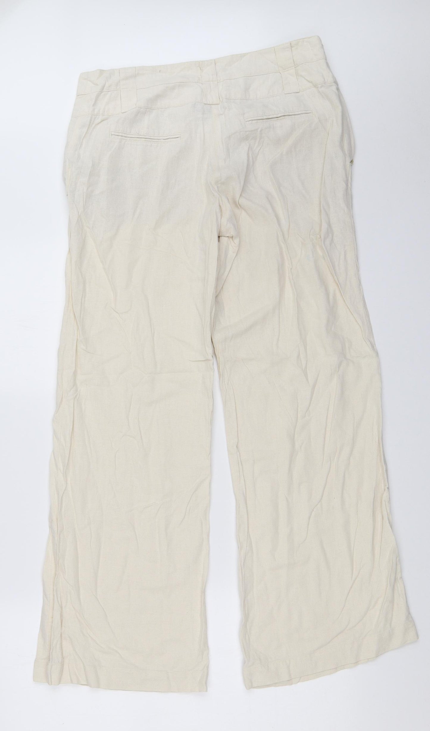New Look Womens Ivory   Trousers  Size 12 L29.5 in