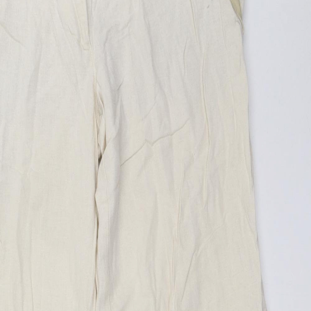 New Look Womens Ivory   Trousers  Size 12 L29.5 in