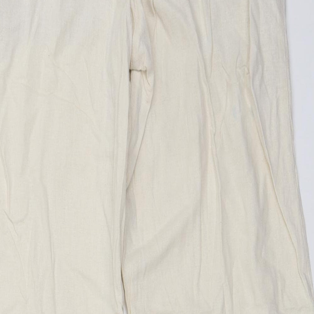 New Look Womens Ivory   Trousers  Size 12 L29.5 in
