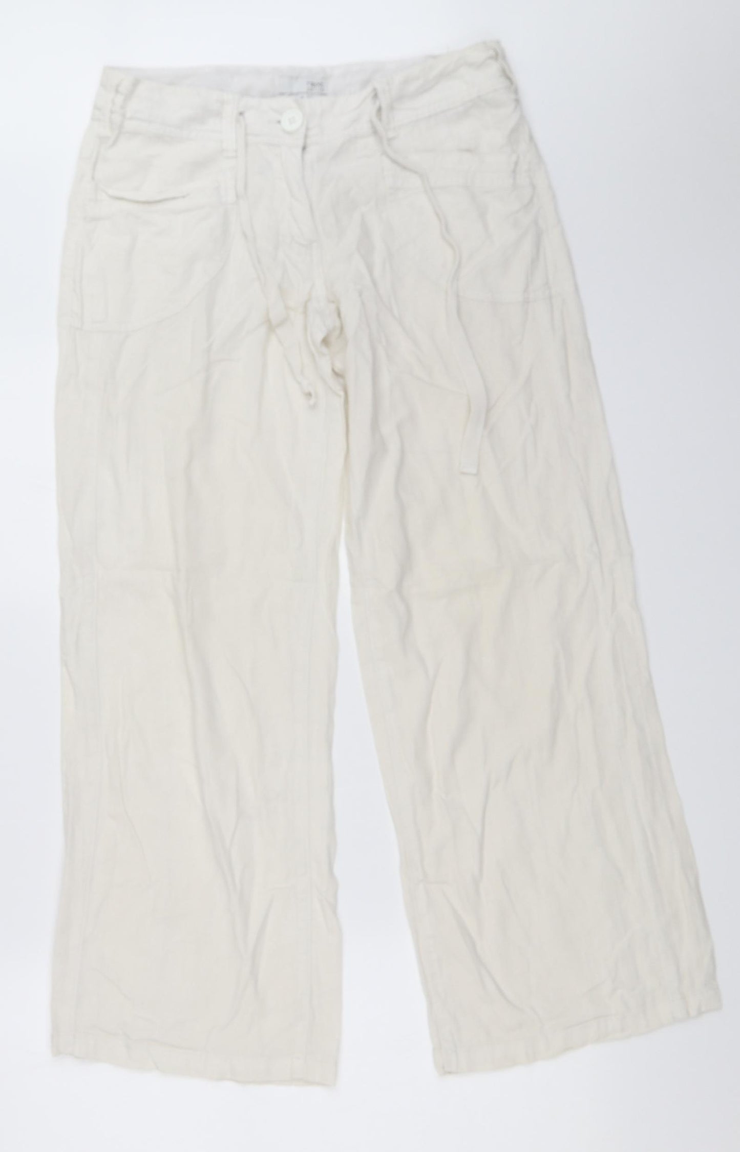 NEXT Womens White   Trousers  Size 10 L28 in