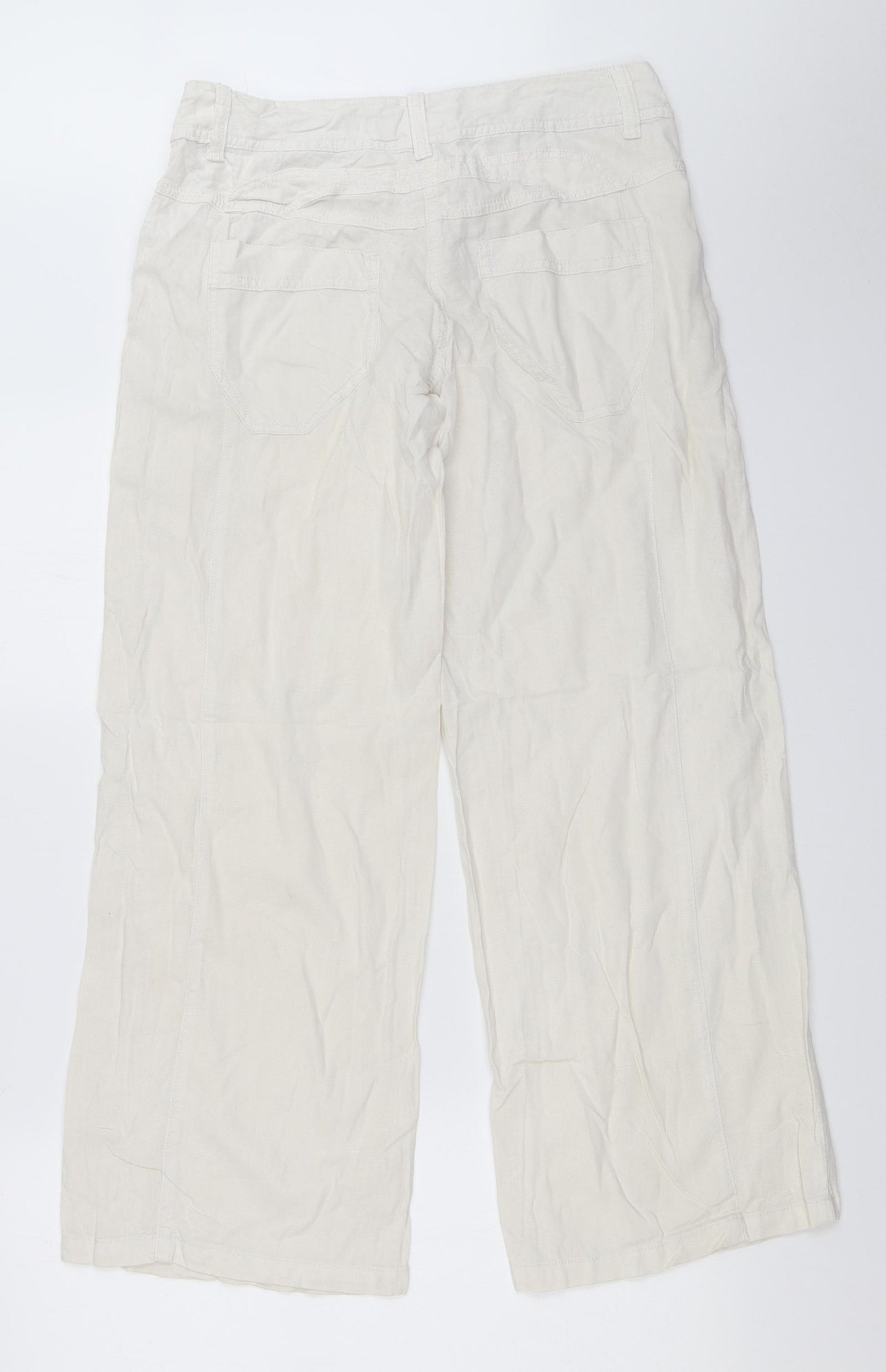 NEXT Womens White   Trousers  Size 10 L28 in