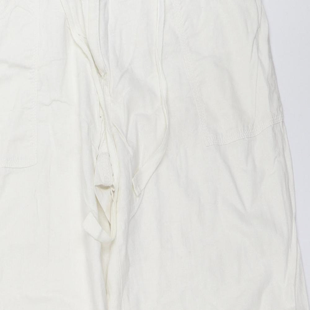 NEXT Womens White   Trousers  Size 16 L28.5 in