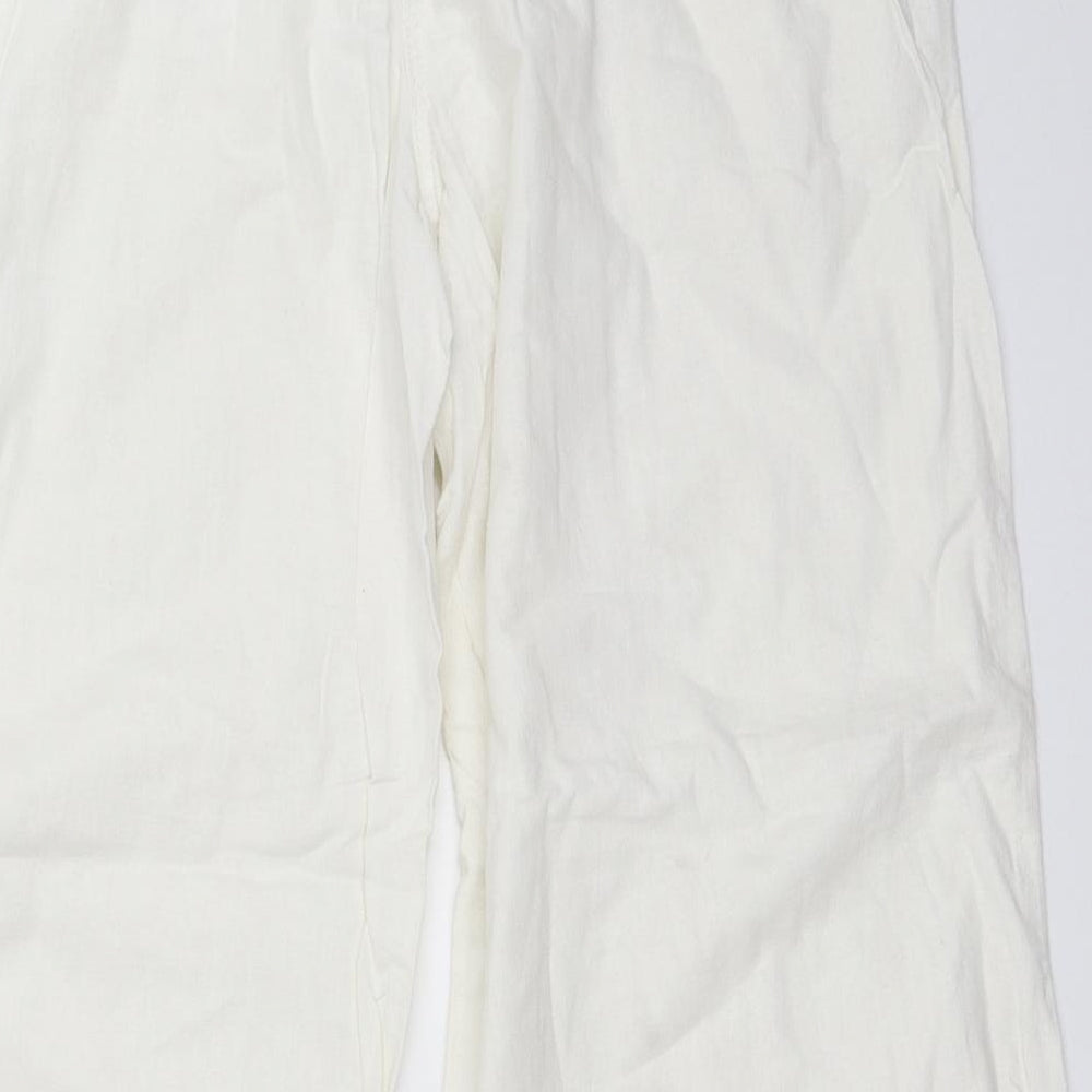 NEXT Womens White   Trousers  Size 16 L28.5 in