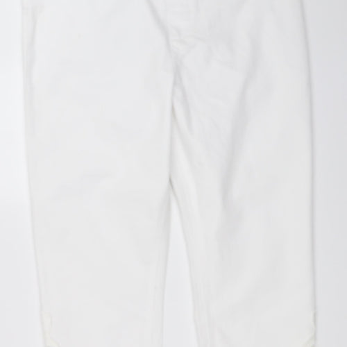 Matalan Womens White   Cropped Trousers Size 16 L23 in