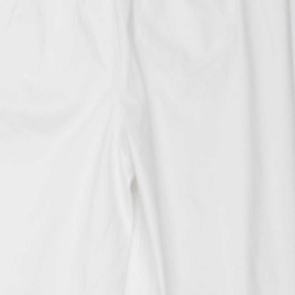 Matalan Womens White   Cropped Trousers Size 16 L23 in