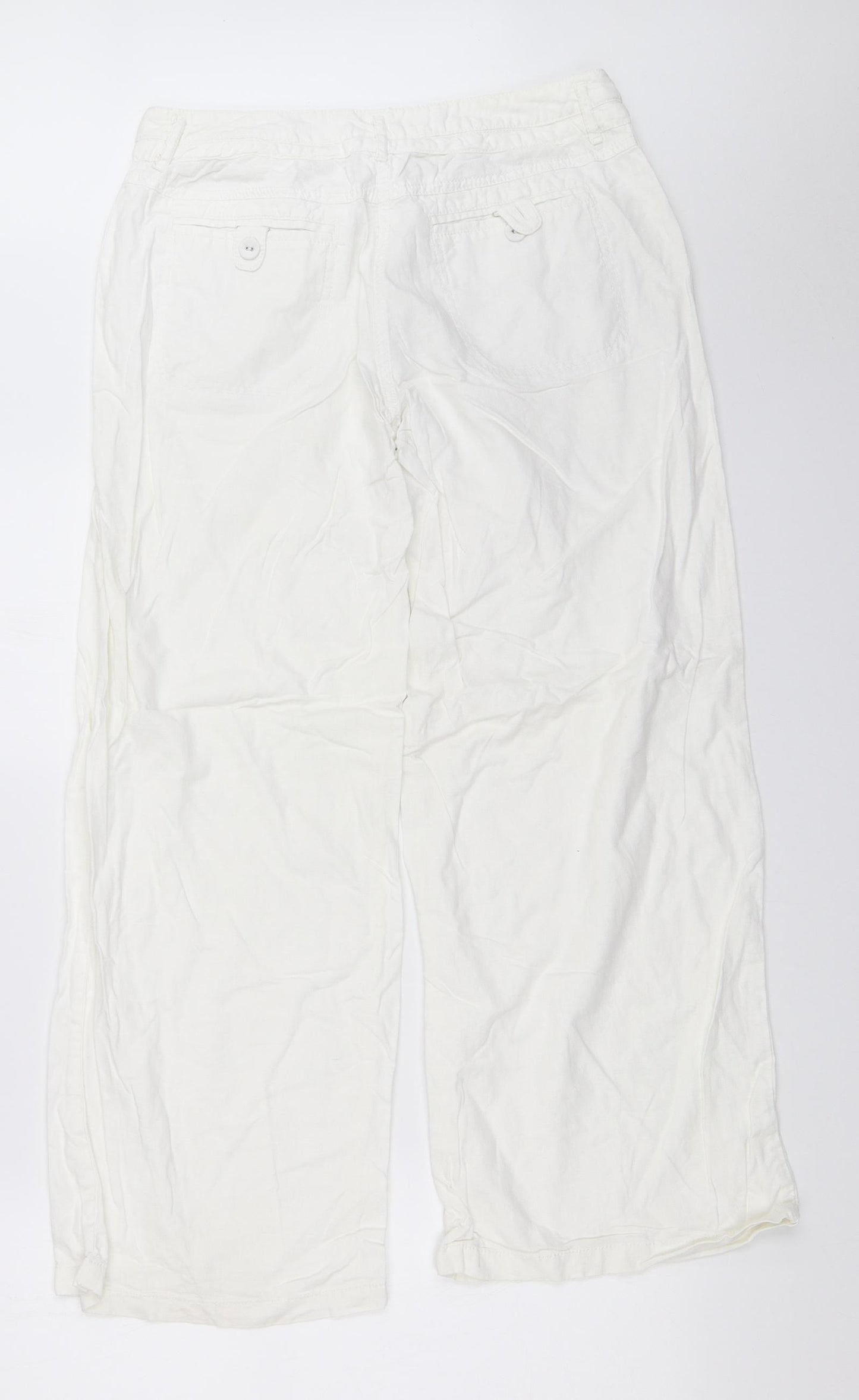 NEXT Womens White   Trousers  Size 12 L28 in