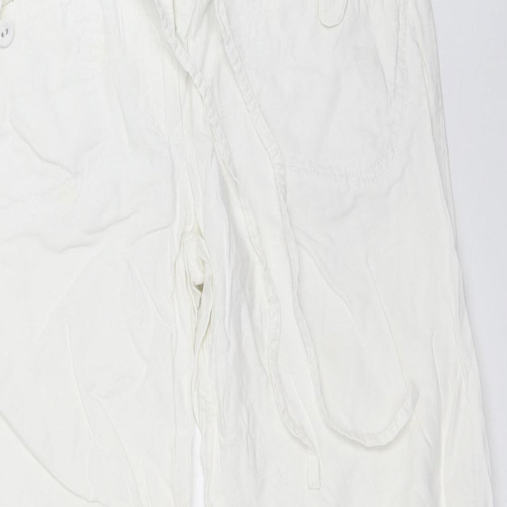 NEXT Womens White   Trousers  Size 12 L28 in