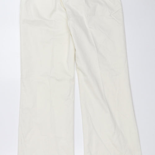 Coast Womens White   Trousers  Size 12 L29.5 in
