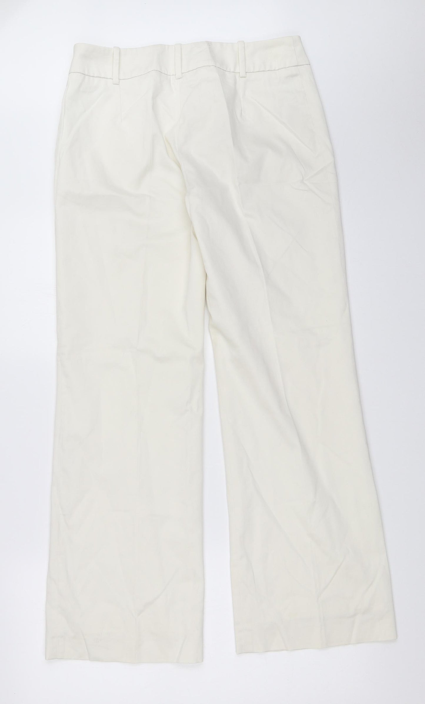 Coast Womens White   Trousers  Size 12 L29.5 in