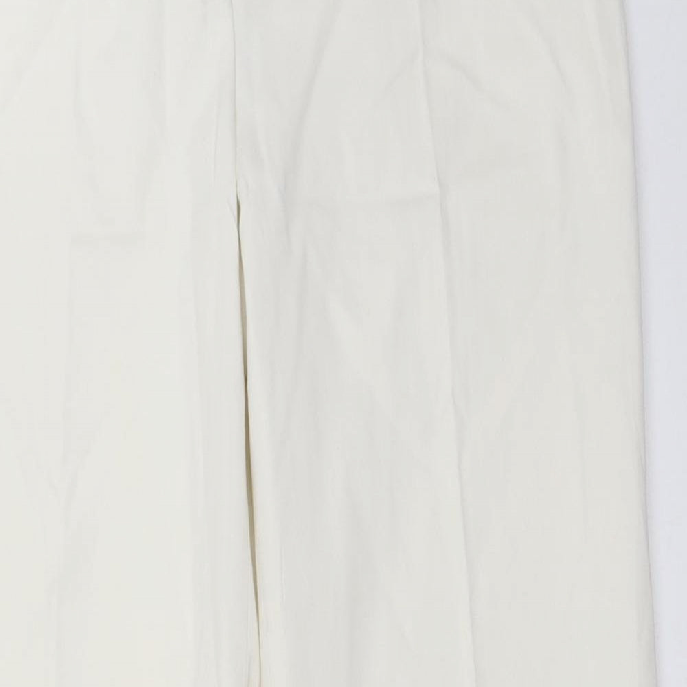 Coast Womens White   Trousers  Size 12 L29.5 in
