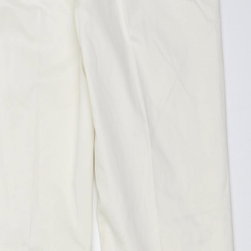 Coast Womens White   Trousers  Size 12 L29.5 in