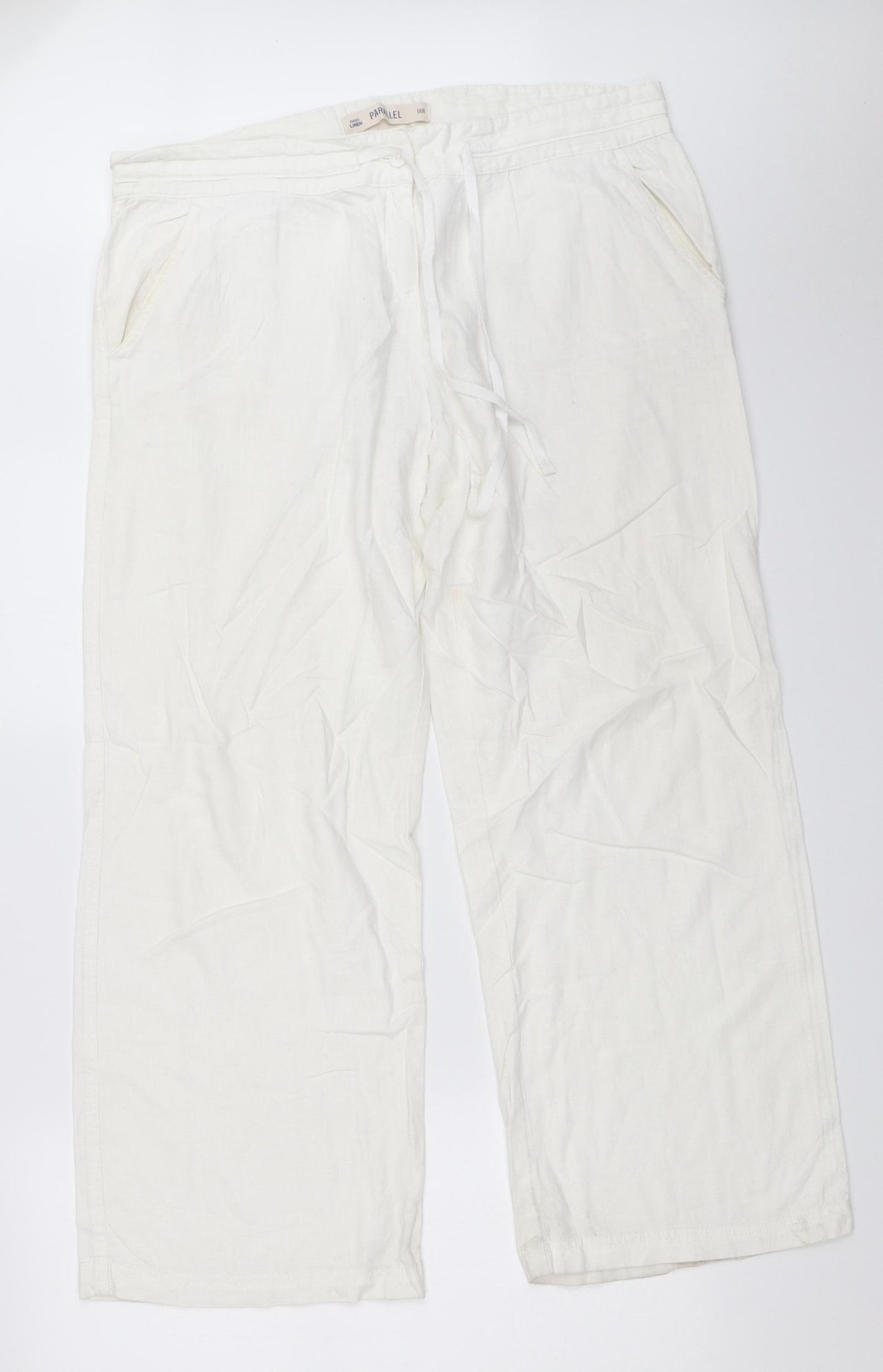 NEXT Womens White   Trousers  Size 16 L30 in