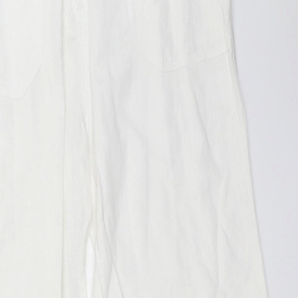 Marks and Spencer Womens White   Trousers  Size 12 L29.5 in