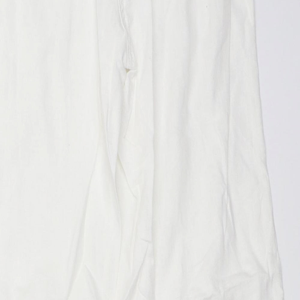 Marks and Spencer Womens White   Trousers  Size 12 L29.5 in
