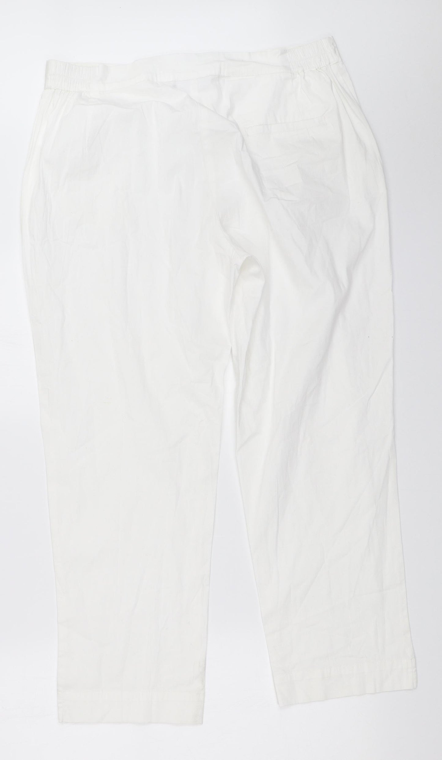 Adini Womens White   Trousers  Size L L26 in
