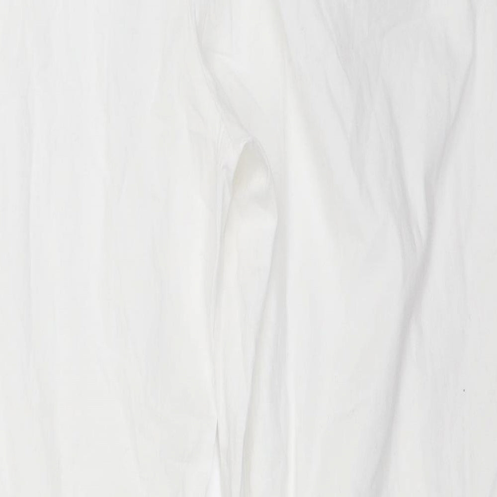 Adini Womens White   Trousers  Size L L26 in
