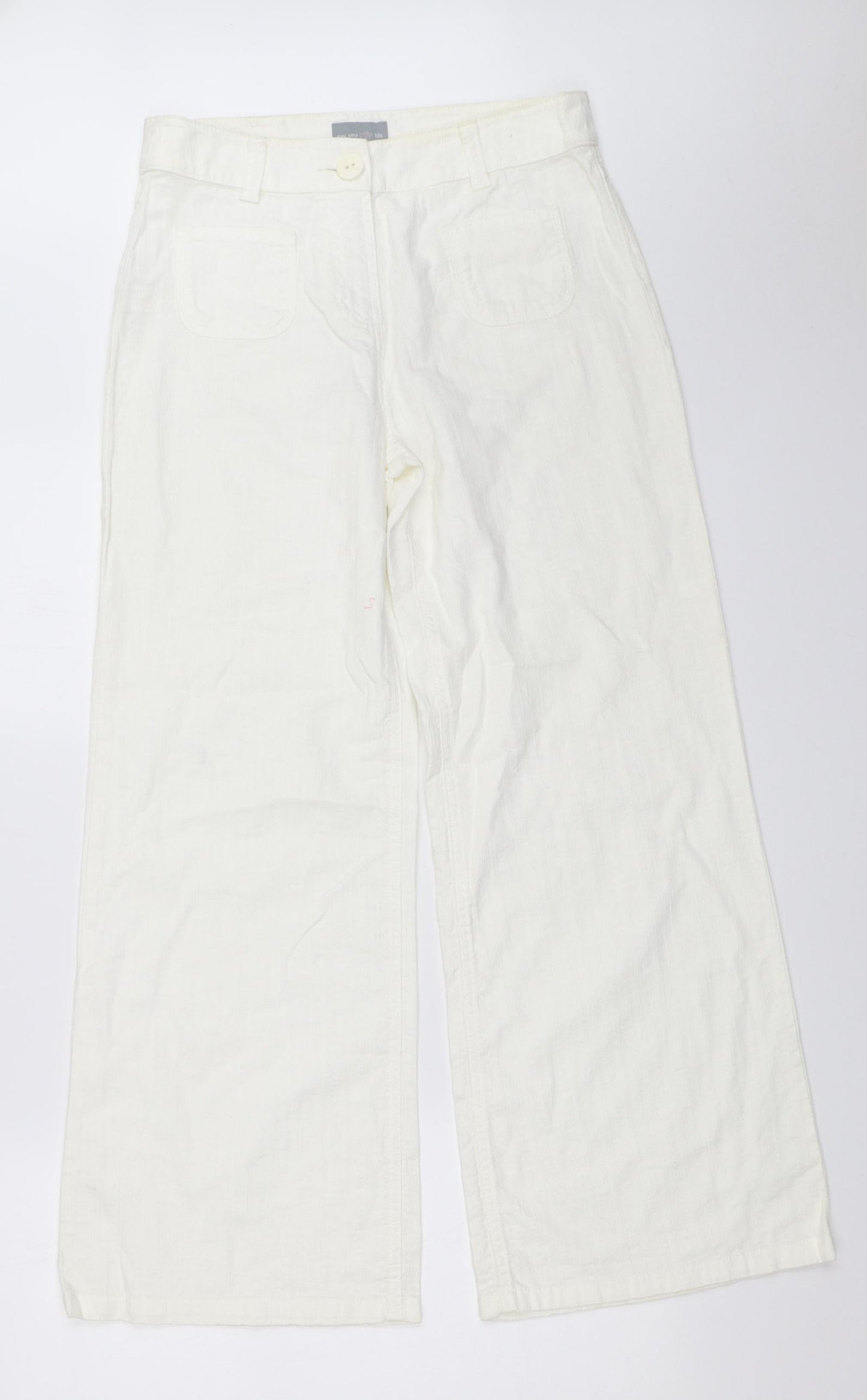 Per Una Womens White   Trousers  Size 10 L28 in