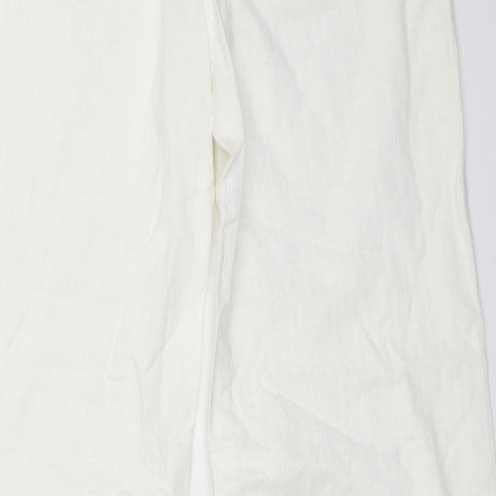 Per Una Womens White   Trousers  Size 10 L28 in