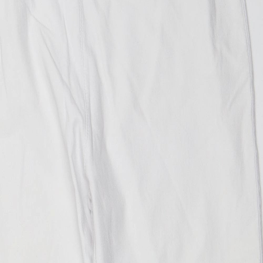 Preworn Womens White   Cropped Trousers Size 32 in L22 in