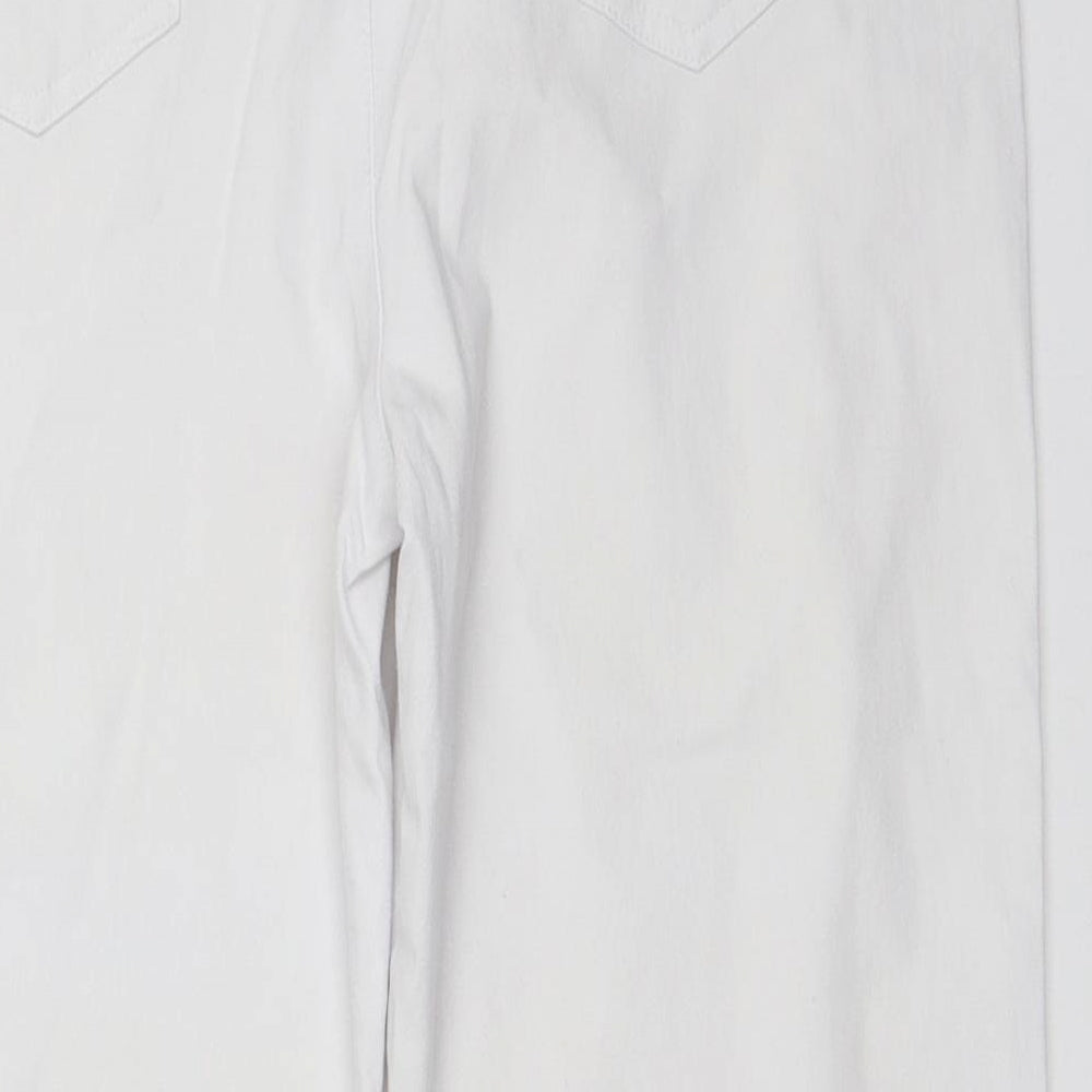 Preworn Womens White   Cropped Trousers Size 32 in L22 in