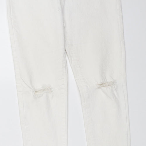 Portobello Punk Womens White   Skinny Jeans Size 14 L27 in