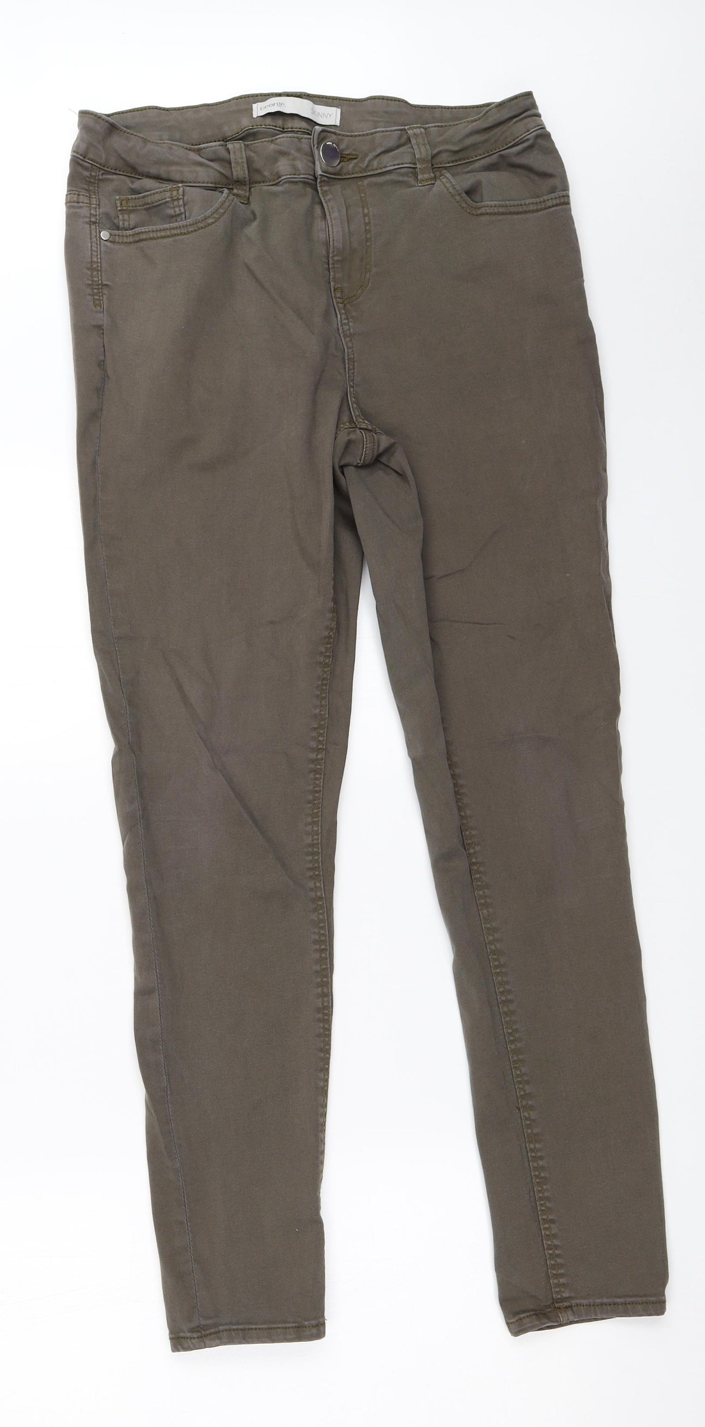 George Womens Green   Skinny Jeans Size 14 L28 in