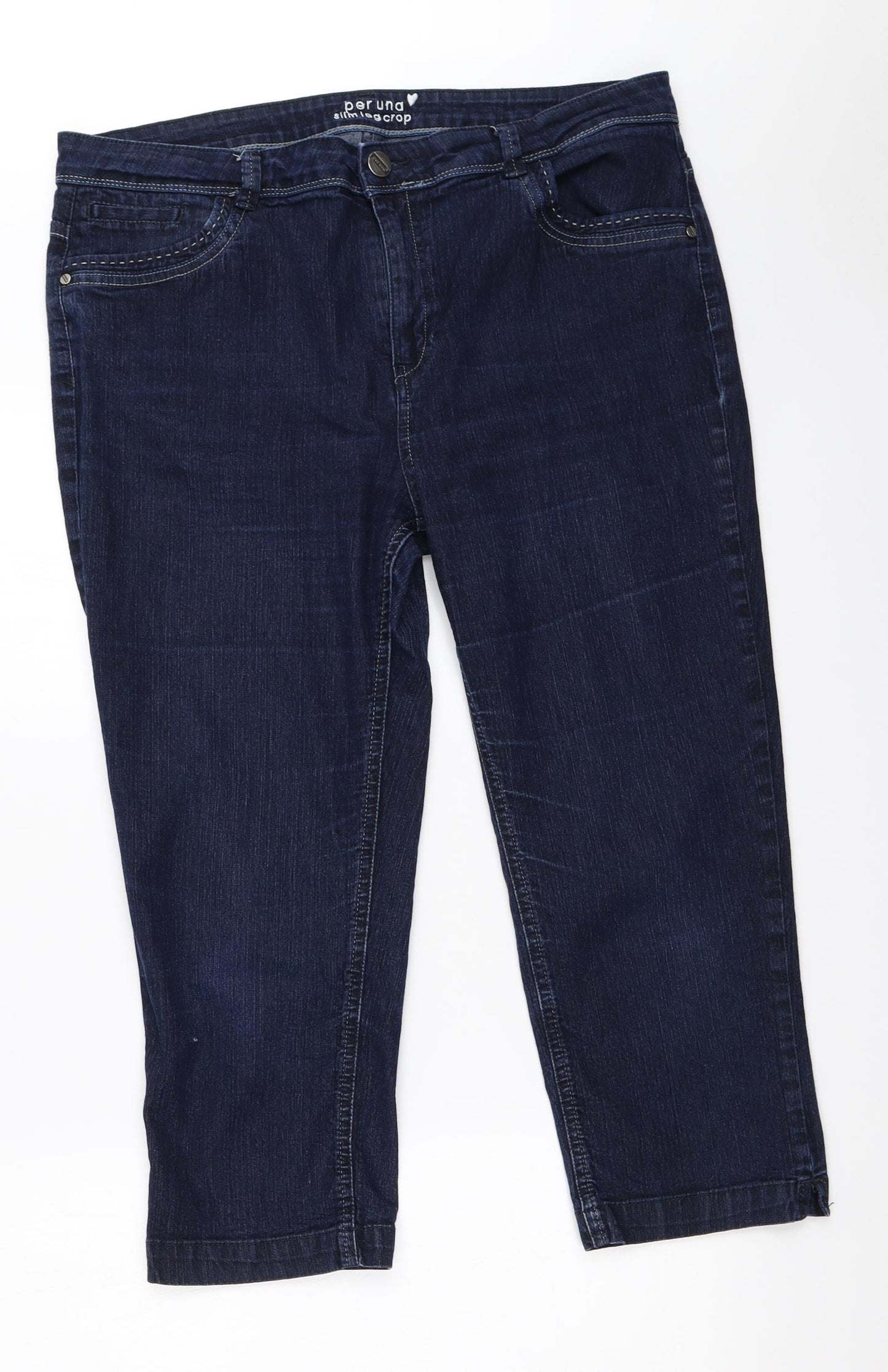 Per Una Womens Blue   Cropped Jeans Size 36 in L22 in