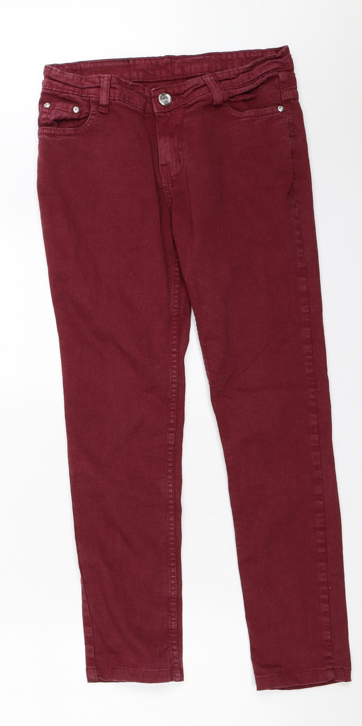 V&J Vanich Womens Red Skinny Jeans Size 28 in L27 in