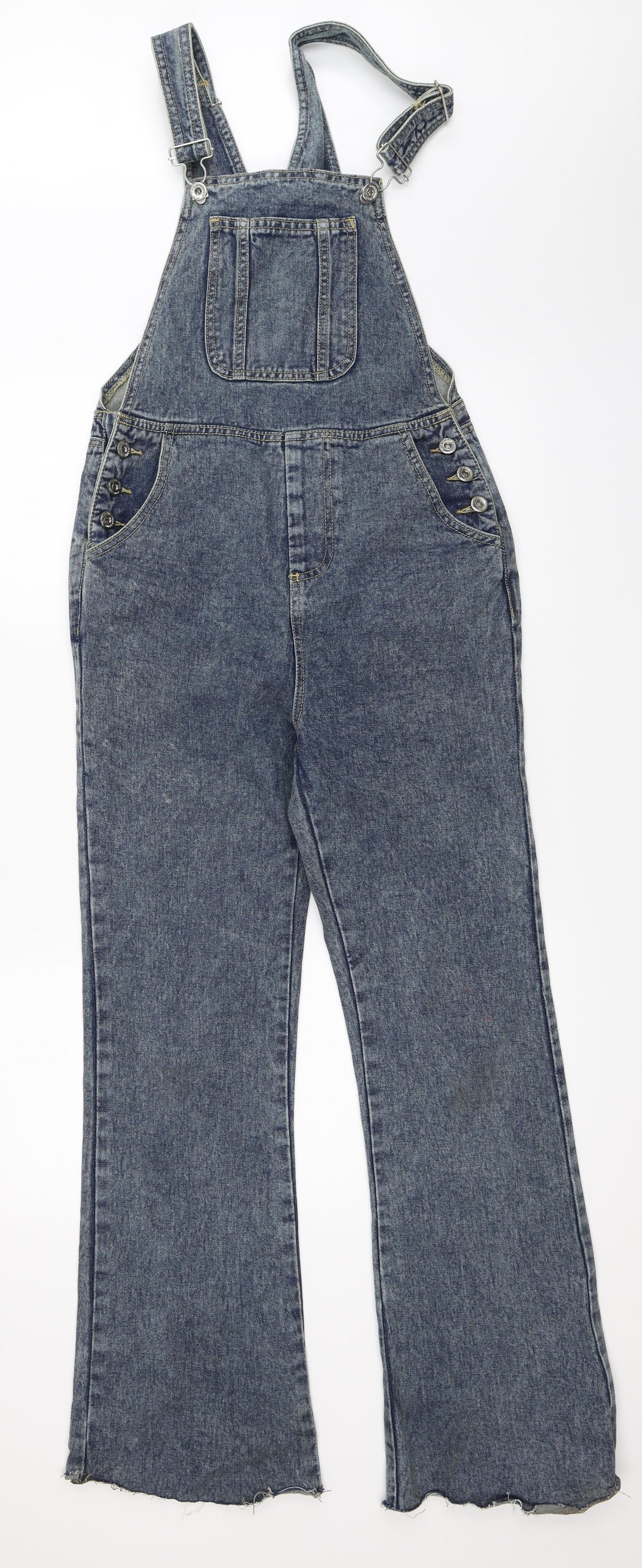 Boohoo Womens Blue  Denim Dungaree One-Piece Size 6