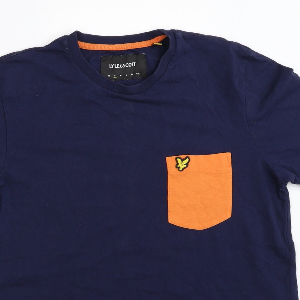 Lyle & Scott Mens Blue    T-Shirt Size S