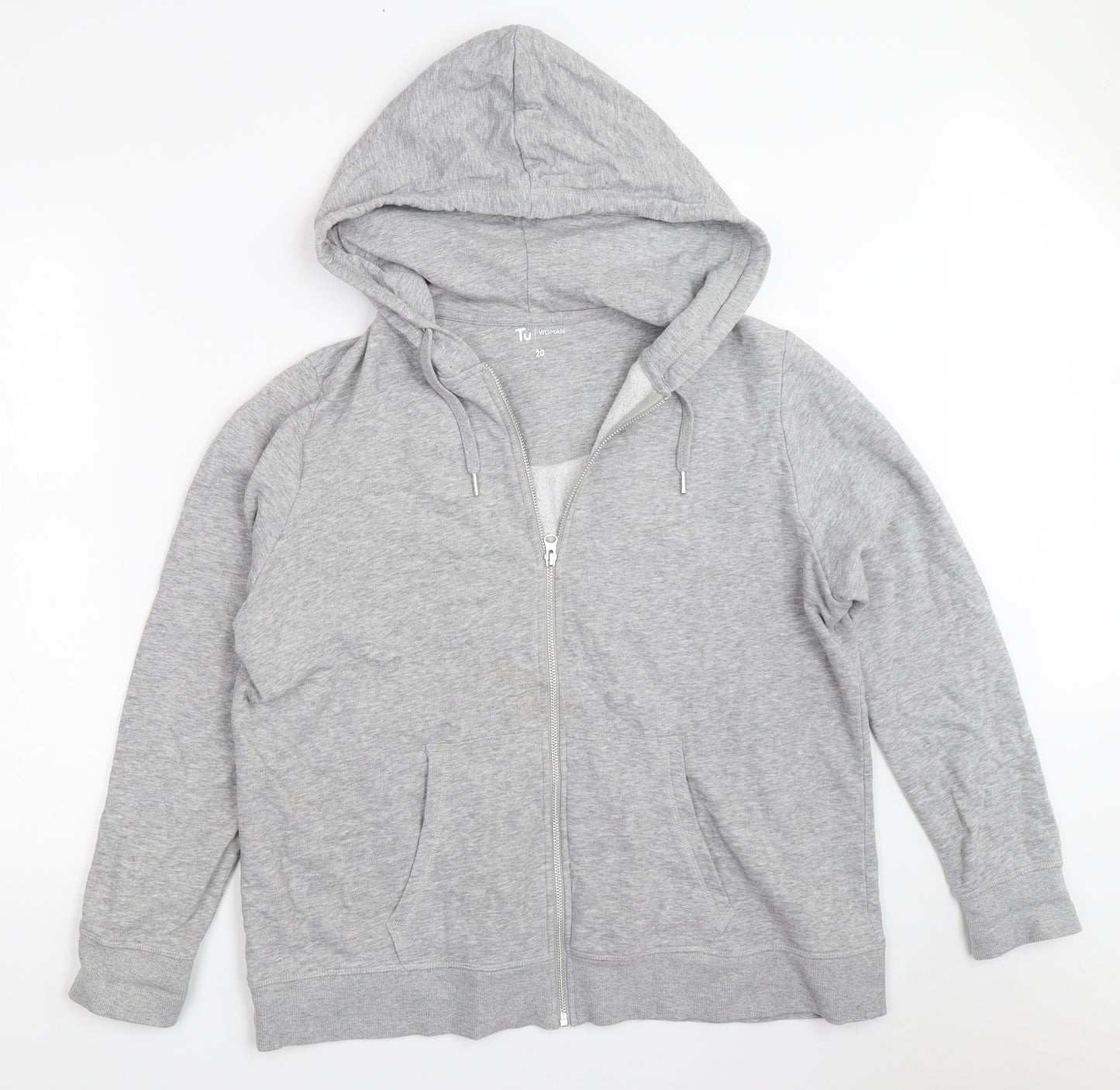 TU Womens Grey   Full Zip Hoodie Size 20