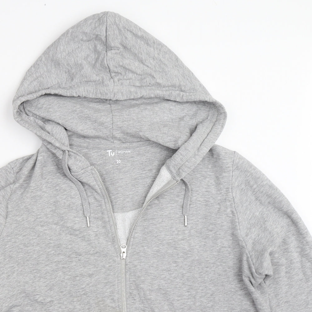 TU Womens Grey   Full Zip Hoodie Size 20