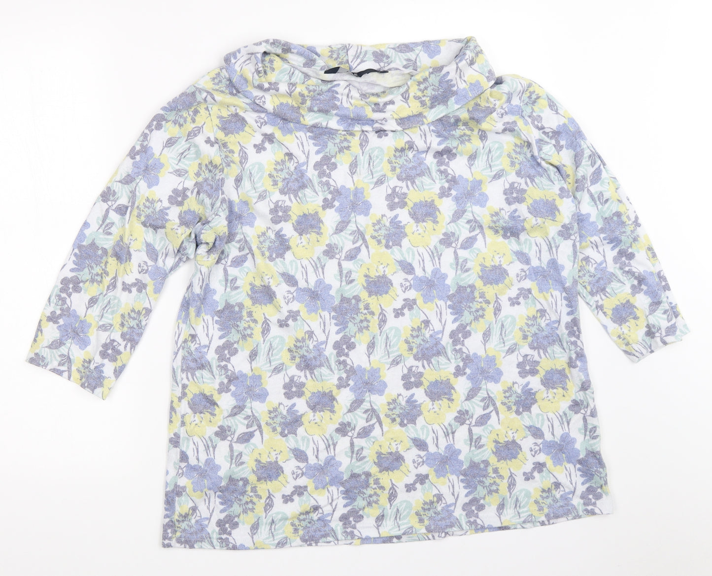 EWM Womens Grey Floral  Pullover Jumper Size 18