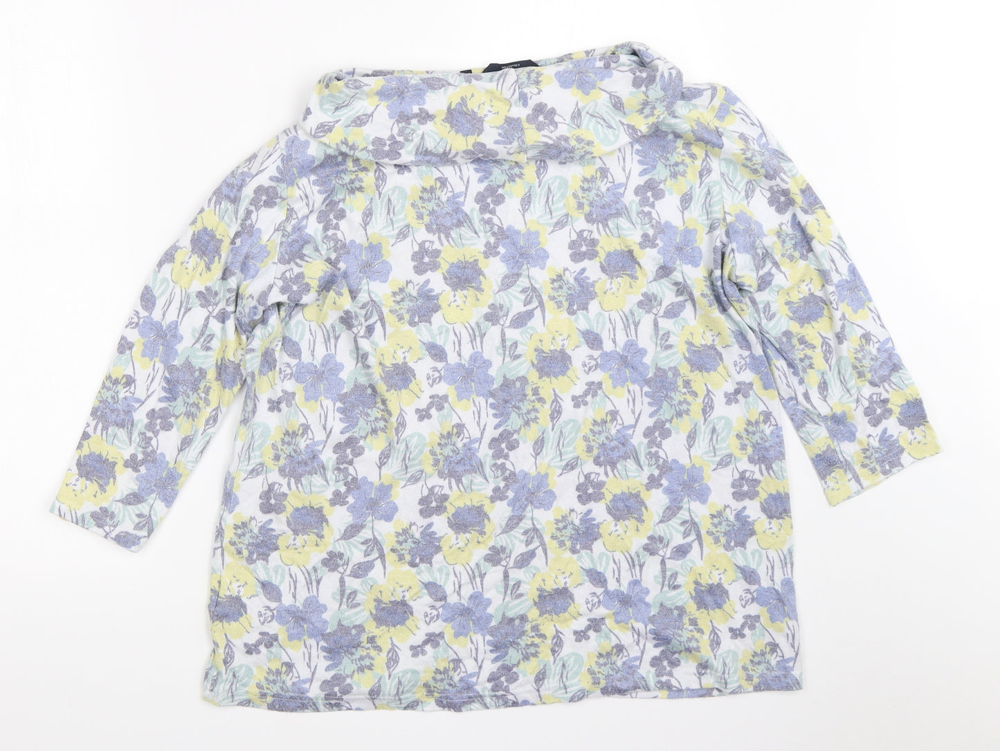 EWM Womens Grey Floral  Pullover Jumper Size 18