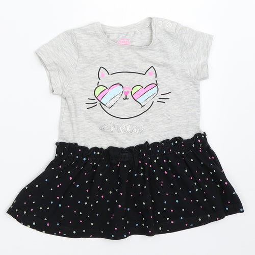 Cool Club Girls Grey   Fit & Flare  Size 9-12 Months