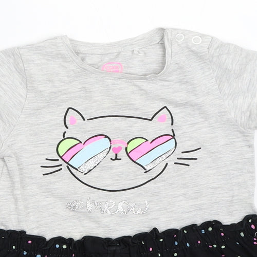 Cool Club Girls Grey   Fit & Flare  Size 9-12 Months