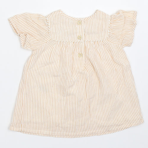 Nutmeg Girls Yellow Striped  Fit & Flare  Size 0-3 Months