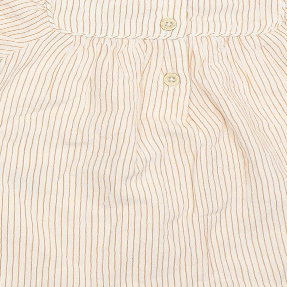 Nutmeg Girls Yellow Striped  Fit & Flare  Size 0-3 Months