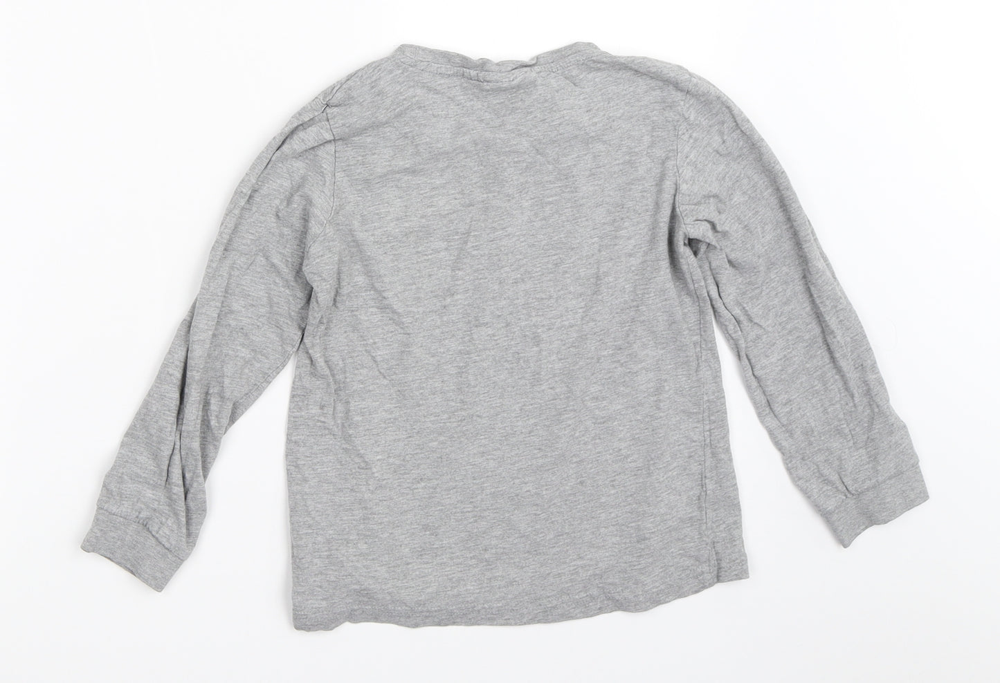 Preworn Boys Grey   Basic T-Shirt Size 7-8 Years  - Pac Man